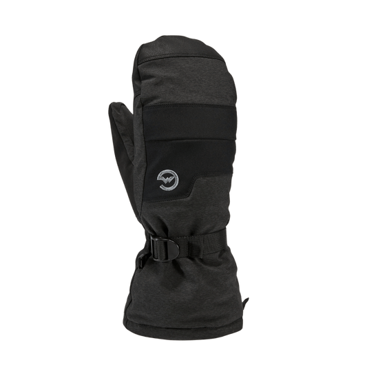 GORDINI MEN'S AQUABLOC DOWN GAUNTLET MITT - BLACK - BACK VIEW