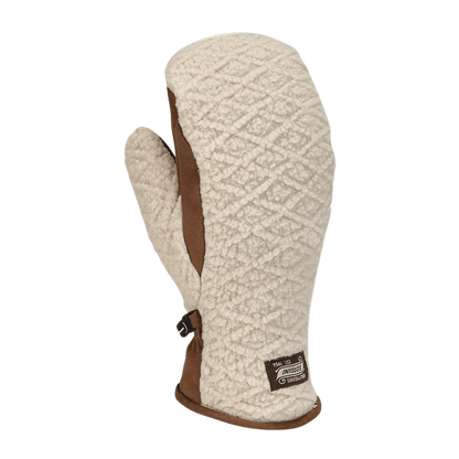 GORDINI WOMEN'S ARGYLE MITT - OATMEAL - BACK VIEW