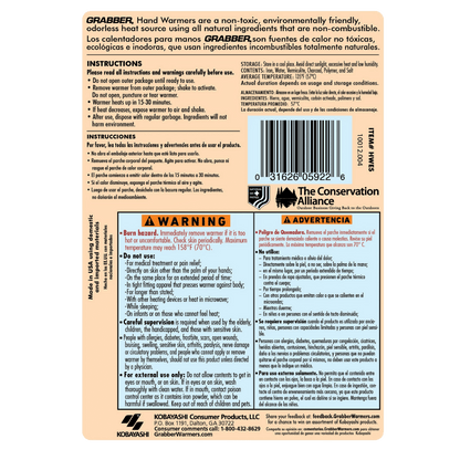 GRABBER HAND WARMER PRO PACK 10 PAIR AT BACK