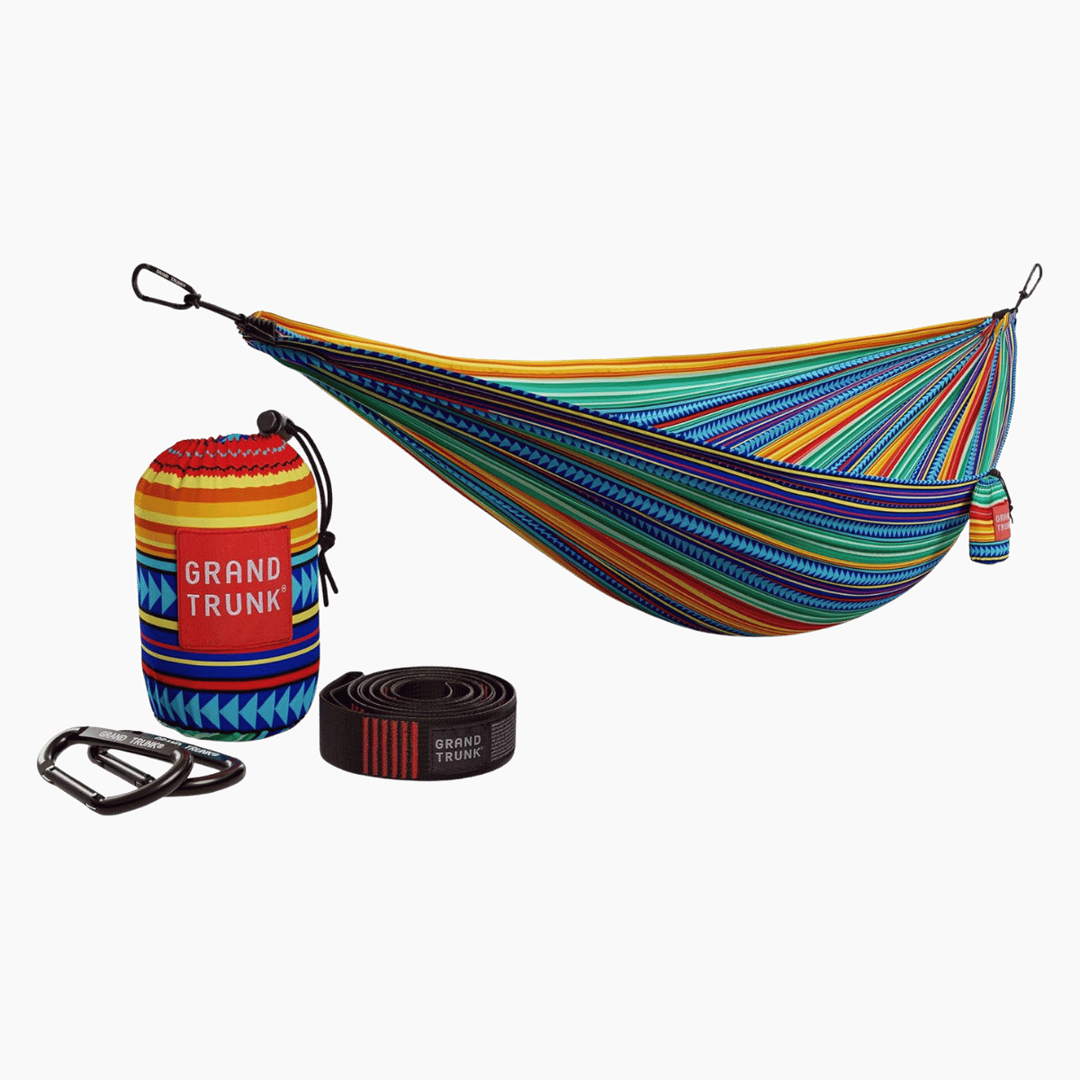 GRAND TRUNK DOUBLE DELUXE PARACHUTE NYLON HAMMOCK WITH SUSPENSION STRAPS CABO