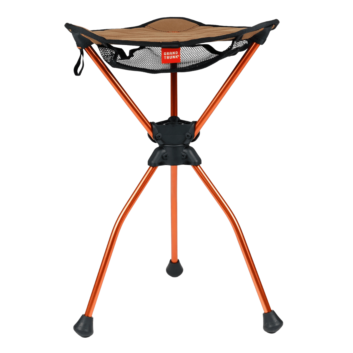 GRANDTRUNK COMPASS 360 XL SWIVEL STOOL BROWN FRONT VIEW