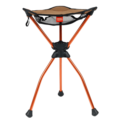 GRANDTRUNK COMPASS 360 XL SWIVEL STOOL BROWN FRONT VIEW