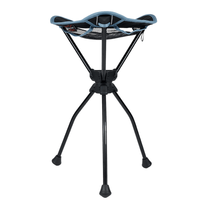 GRANDTRUNK COMPASS 360 XL SWIVEL STOOL BLACK FRONT SIDE VIEW