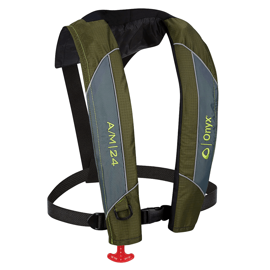 ONYX A/M-24 AUTO/MAN INFLATABLELIFE JACKET - GREEN