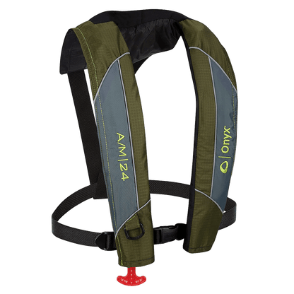 ONYX A/M-24 AUTO/MAN INFLATABLELIFE JACKET - GREEN