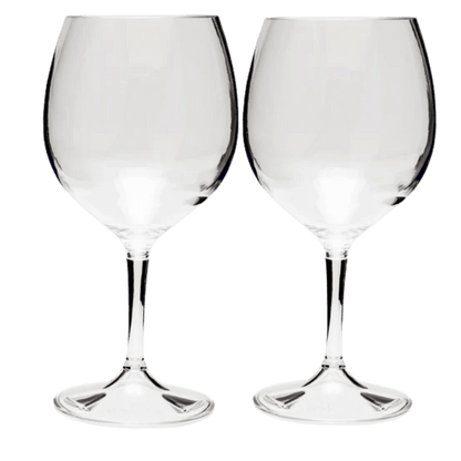GSI OUTDOORS SHATTERPROOF NESTING RED WINE GLASS SET
