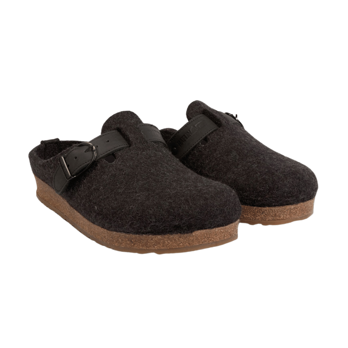 HAFLINGER WOMEN'S GZB BUCKLE CLOG - CHARCOAL - PAIR