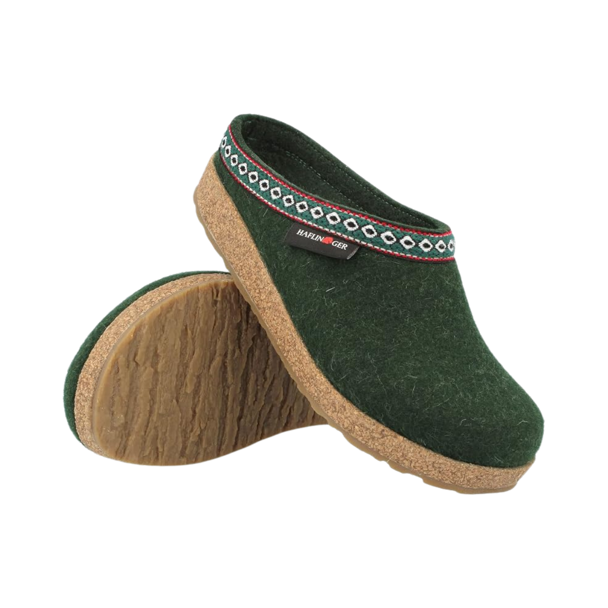 HAFLINGER W GZ GRIZZLY CLASSIC CLOG SPRUCE