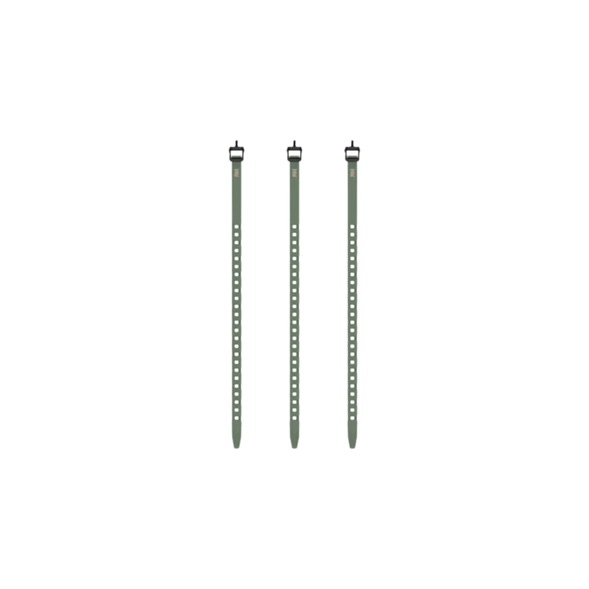 HALF RACK QUICKSTRAP 3 PACK 18IN - GREEN_FLAT FRONT VIEW