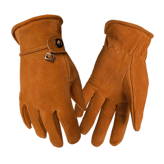HAND ARMOR DEER SUEDE FASHION GLOVE- SADDLE
