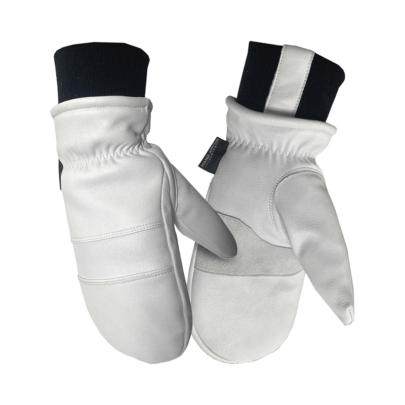 HAND ARMOR WOMEN'S DEER SUEDE FASHION MITTEN- WHITE
