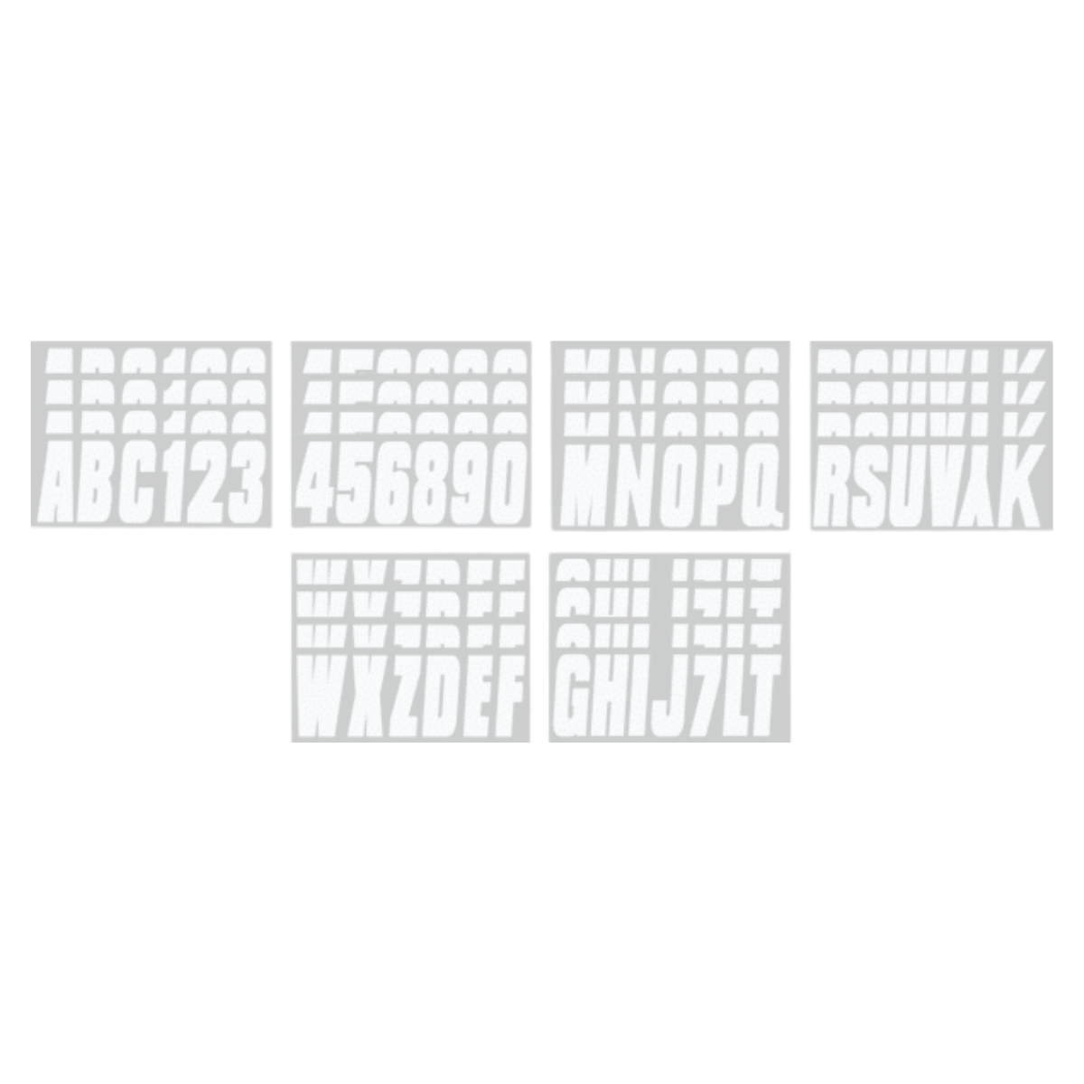 HARDLINE PRODUCTS BOAT LETTERING SOLID WHITE 3″ REGISTRATION KIT 350