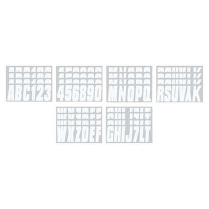 HARDLINE PRODUCTS BOAT LETTERING SOLID WHITE 3″ REGISTRATION KIT 350