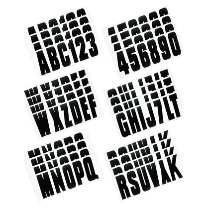 HARDLINE PRODUCTS BOAT LETTERING SOLID 3″ REGISTRATION KIT 350 - BLACK