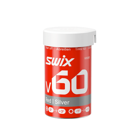 SWIX V60 RED SILVER HARDWAX - 43G - 0°C TO 3°C
