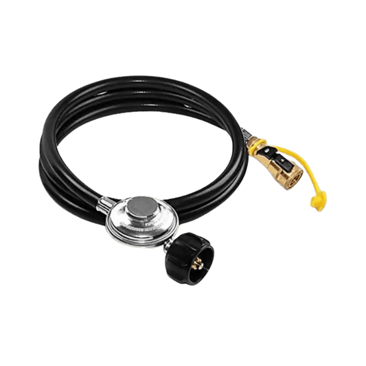 HEAT HOG QUICK CONNECT HOSE REGULATOR - 20LB" - RIGHT SIDE VIEW