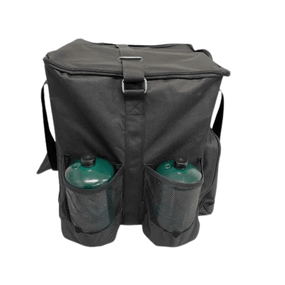 HEAT HOG 18K TRAVEL BAG WITH STRAP - BLACK - BACK. VIEW