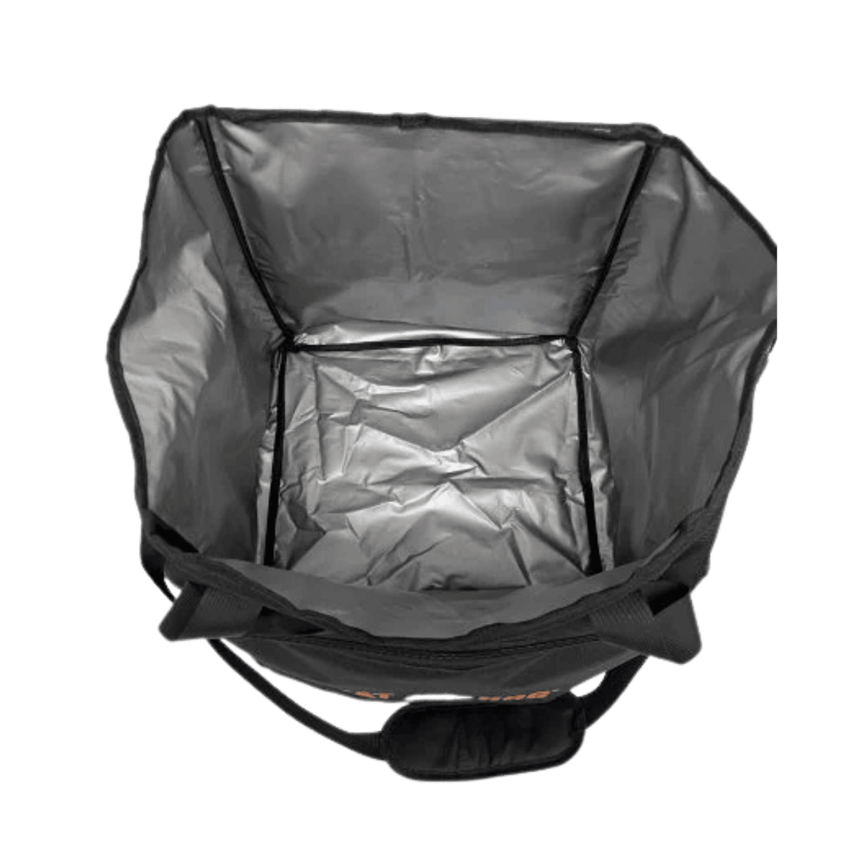 HEAT HOG 18K TRAVEL BAG WITH STRAP - BLACK - TOP VIEW OPEN
