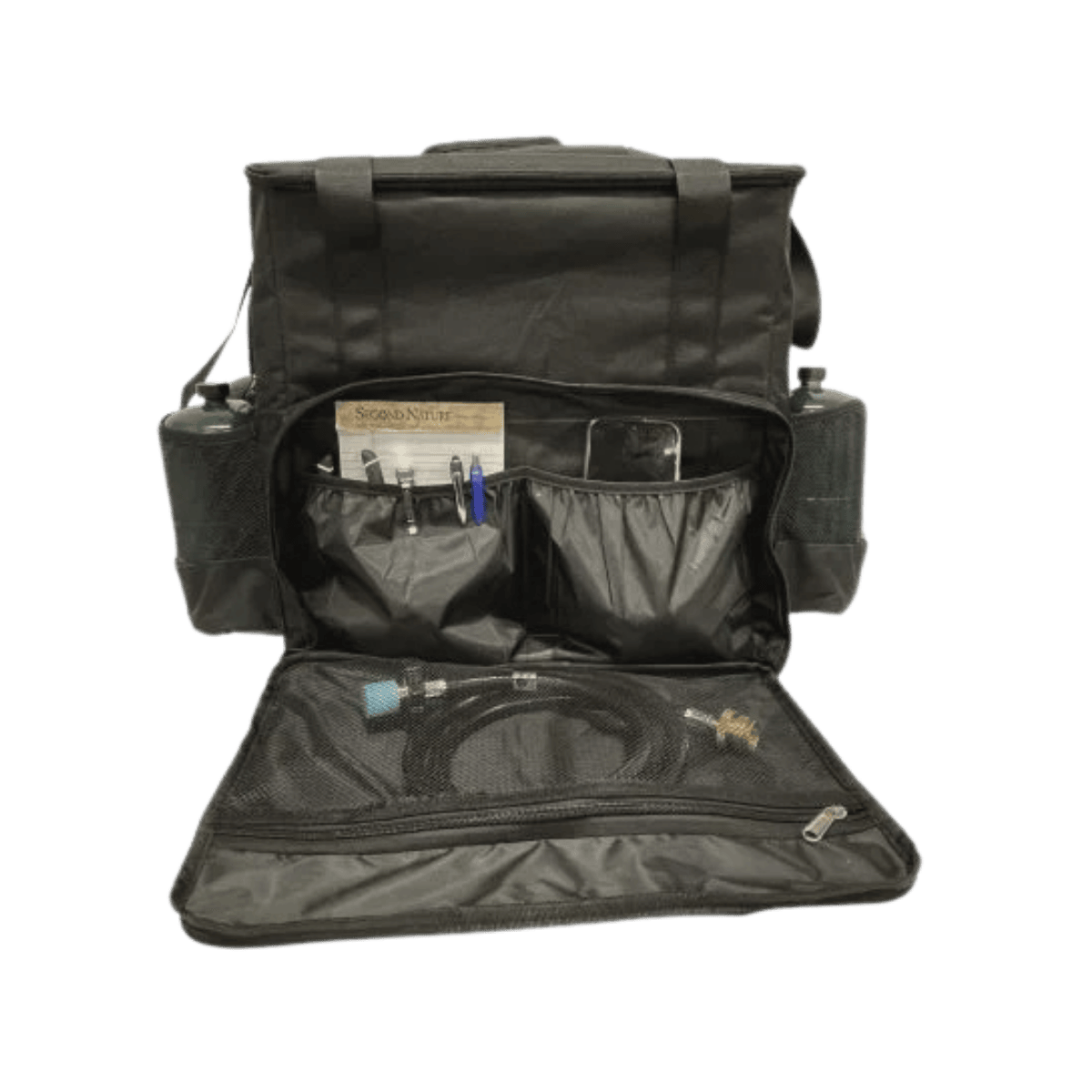 HEAT HOG 18K TRAVEL BAG WITH STRAP - BLACK - SIDE POCKET