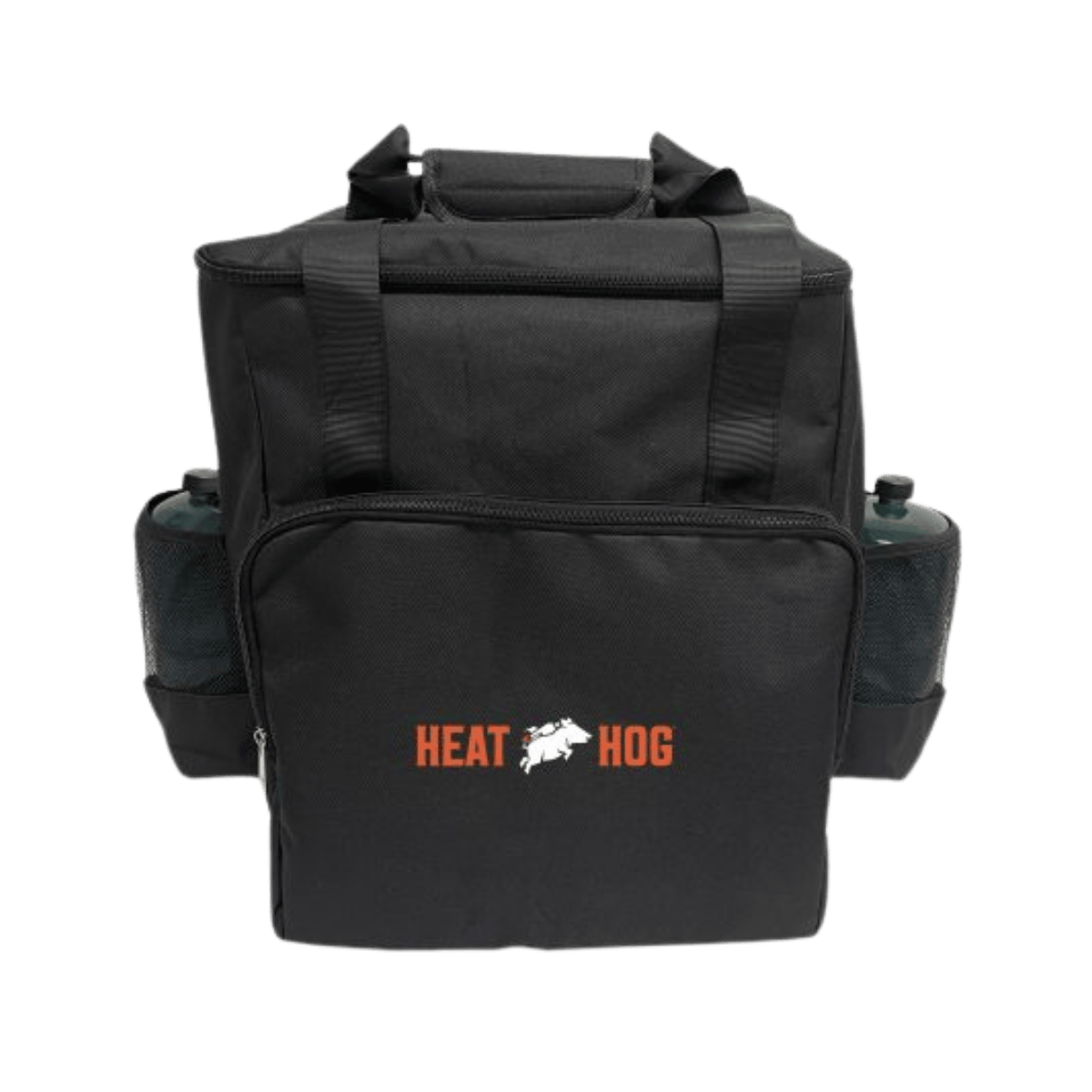 HEAT HOG 18K TRAVEL BAG WITH STRAP - BLACK - FRONT VIEW