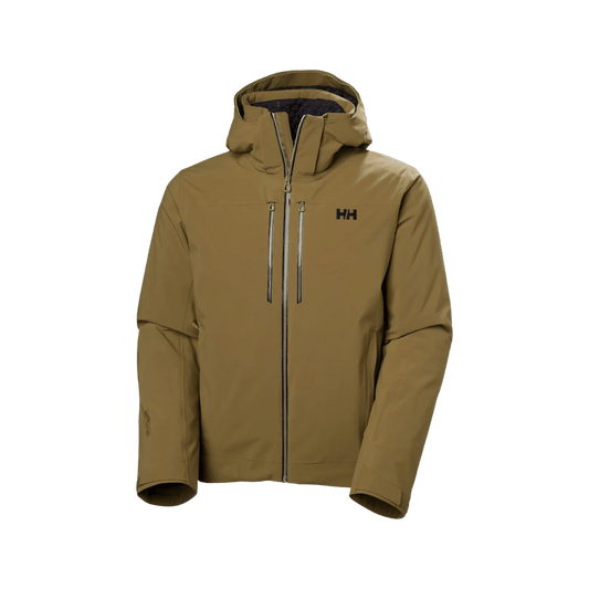 HELLY HANSEN MEN'S ALPHA LIFALOFT JACKET - SEPIA, FRONT ANGLE, MD, LG, XL, 2XL