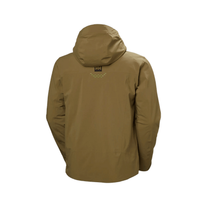 HELLY HANSEN MEN'S ALPHA LIFALOFT JACKET - SEPIA, BACK ANGLE, MD, LG, XL, 2XL