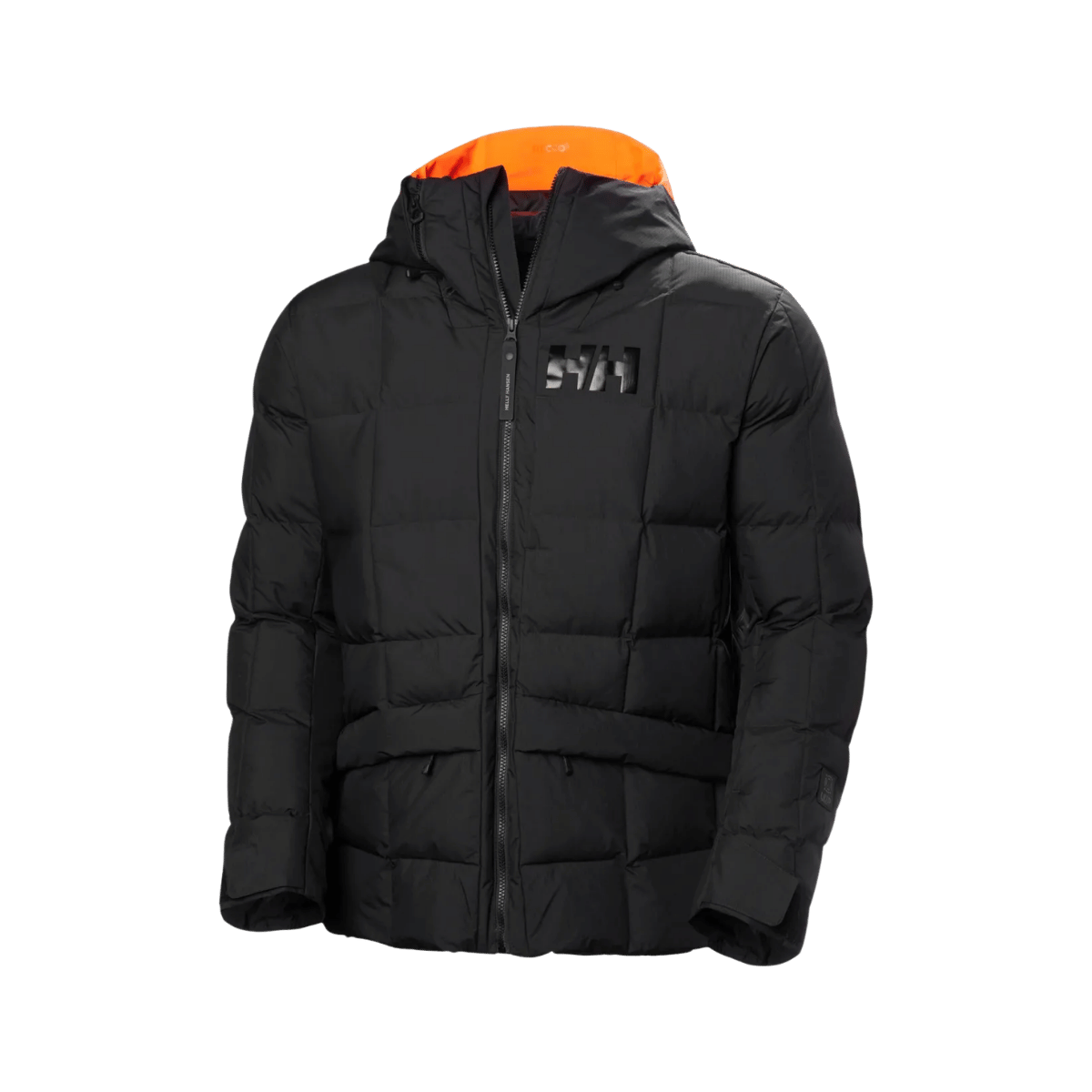 HELLY HANSEN MEN'S EMIKO RIDABLE PUFFY JACKET - BLACK, FRONT ANGLE, MD, LG, XL, XXL