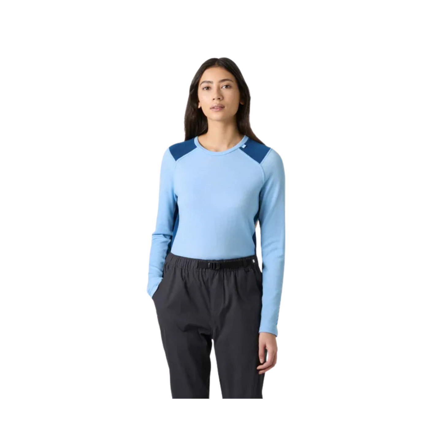 HELLY HANSEN W LIFA MERINO MDWT CREW BRIGHT BLUE