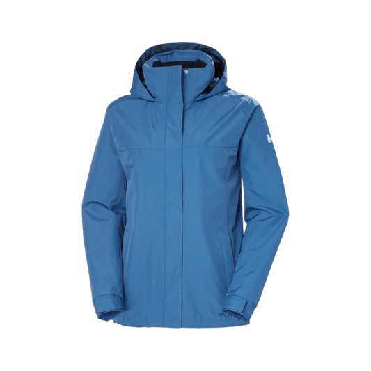 HELLY HANSEN WOMEN'S ADEN LONG COAT - AZURITE, FRONT ANGLE, SM, MD, LG, XL