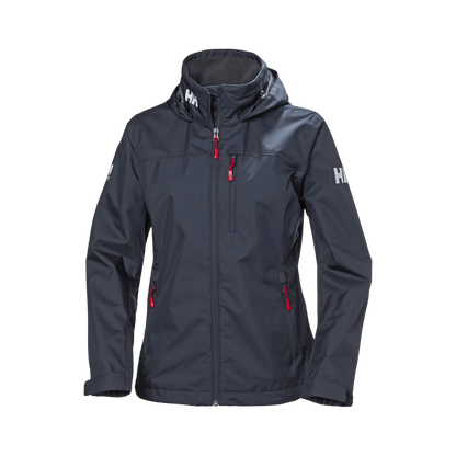 HELLY HANSEN CREW HOODED JACKET - NAVY, FRONT ANGLE, MD, LG, XL, XXL
