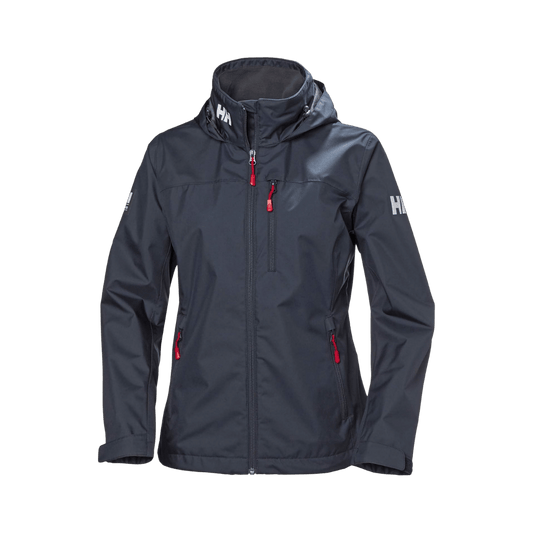HELLY HANSEN CREW HOODED JACKET - NAVY, FRONT ANGLE, MD, LG, XL, XXL
