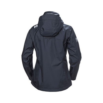 HELLY HANSEN CREW HOODED JACKET - NAVY, BACK ANGLE, MD, LG, XL, XXL