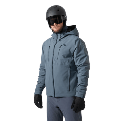 HELLY HANSEN ALPHA 4.0 MENS INSULATED SKI JACKET - WASHED NAVY_FRONT ANGLE MODEL