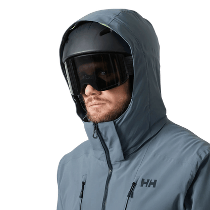 HELLY HANSEN ALPHA 4.0 MENS INSULATED SKI JACKET - WASHED NAVY_HEAD SIDE ANGLE
