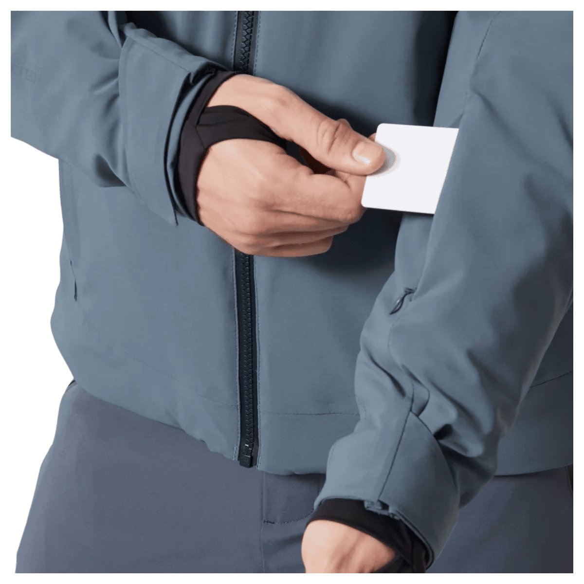 HELLY HANSEN MEN'S ALPHA 4.0 INSULATED SKI JACKET - WASHED NAVY - ARM POCKET