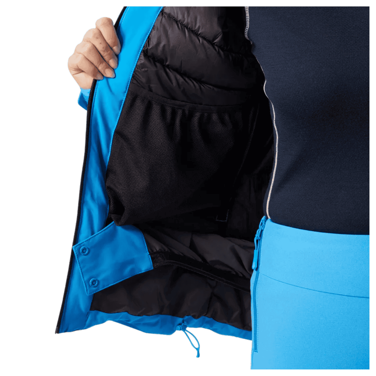 HELLY HANSEN WOMEN'S ALPHELIA INSULATED SKI JACKET - NEPTUNE BLUE - INSIDE POCKET