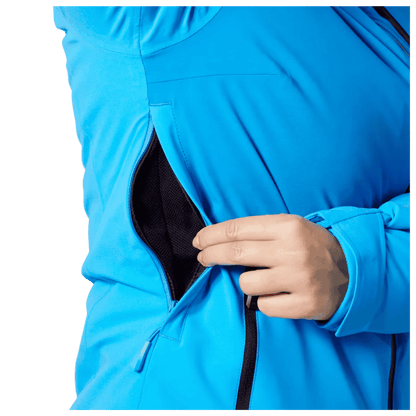 HELLY HANSEN WOMEN'S ALPHELIA INSULATED SKI JACKET - NEPTUNE BLUE - RIGHT SIDE POCKET
