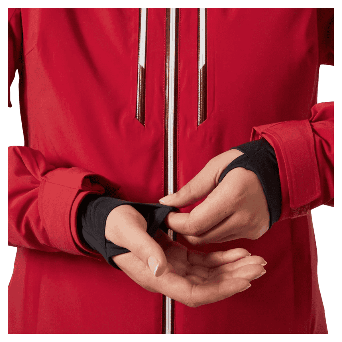 HELLY HANSEN ALPHELIA LIFALOFT WOMENS SKI JACKET - RED - HAND WRIST 