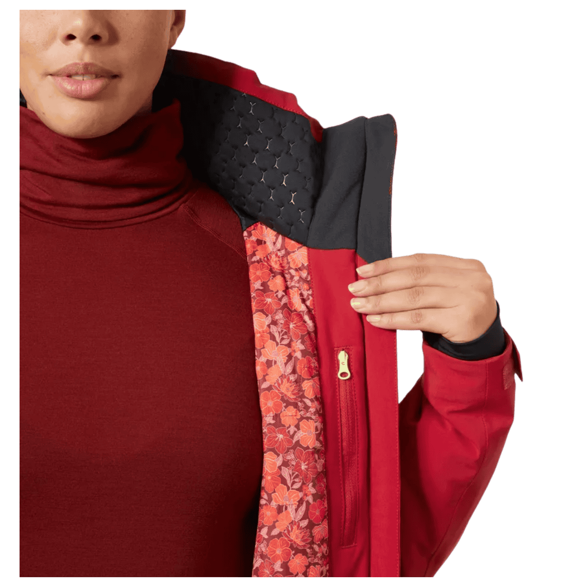 HELLY HANSEN ALPHELIA LIFALOFT WOMENS SKI JACKET - RED - INNER