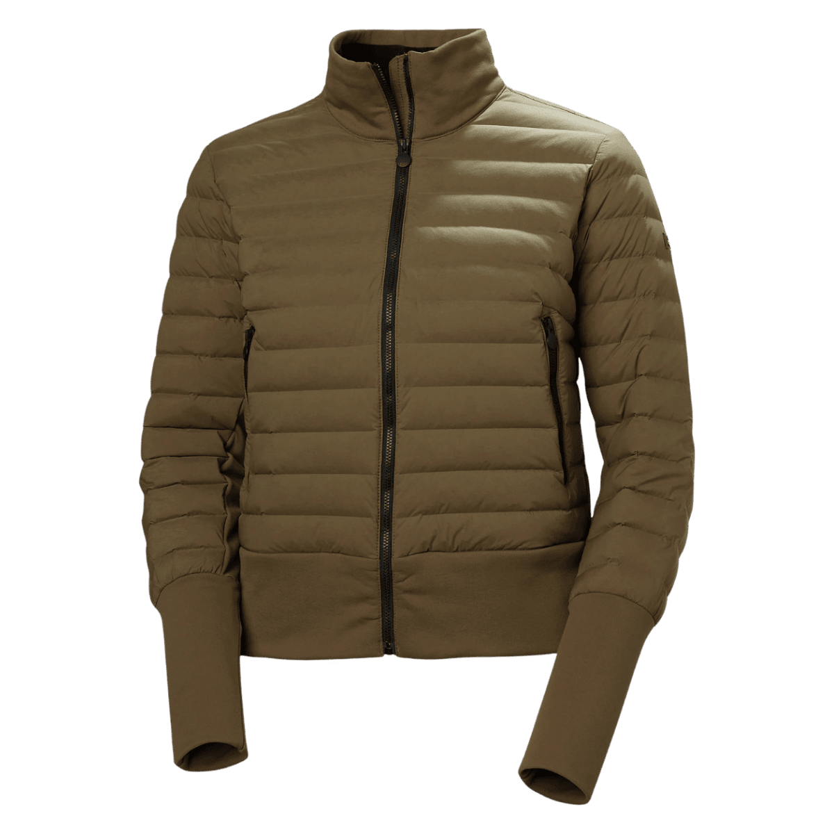 HELLY HANSEN WOMEN'S AVANTI DOWN MIDLAYER SKI JACKET - SEPIA_FRONT VIEW