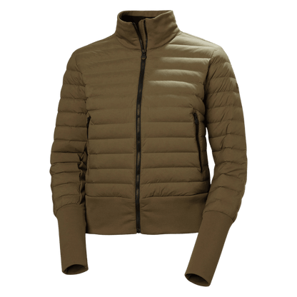 HELLY HANSEN WOMEN'S AVANTI DOWN MIDLAYER SKI JACKET - SEPIA_FRONT VIEW