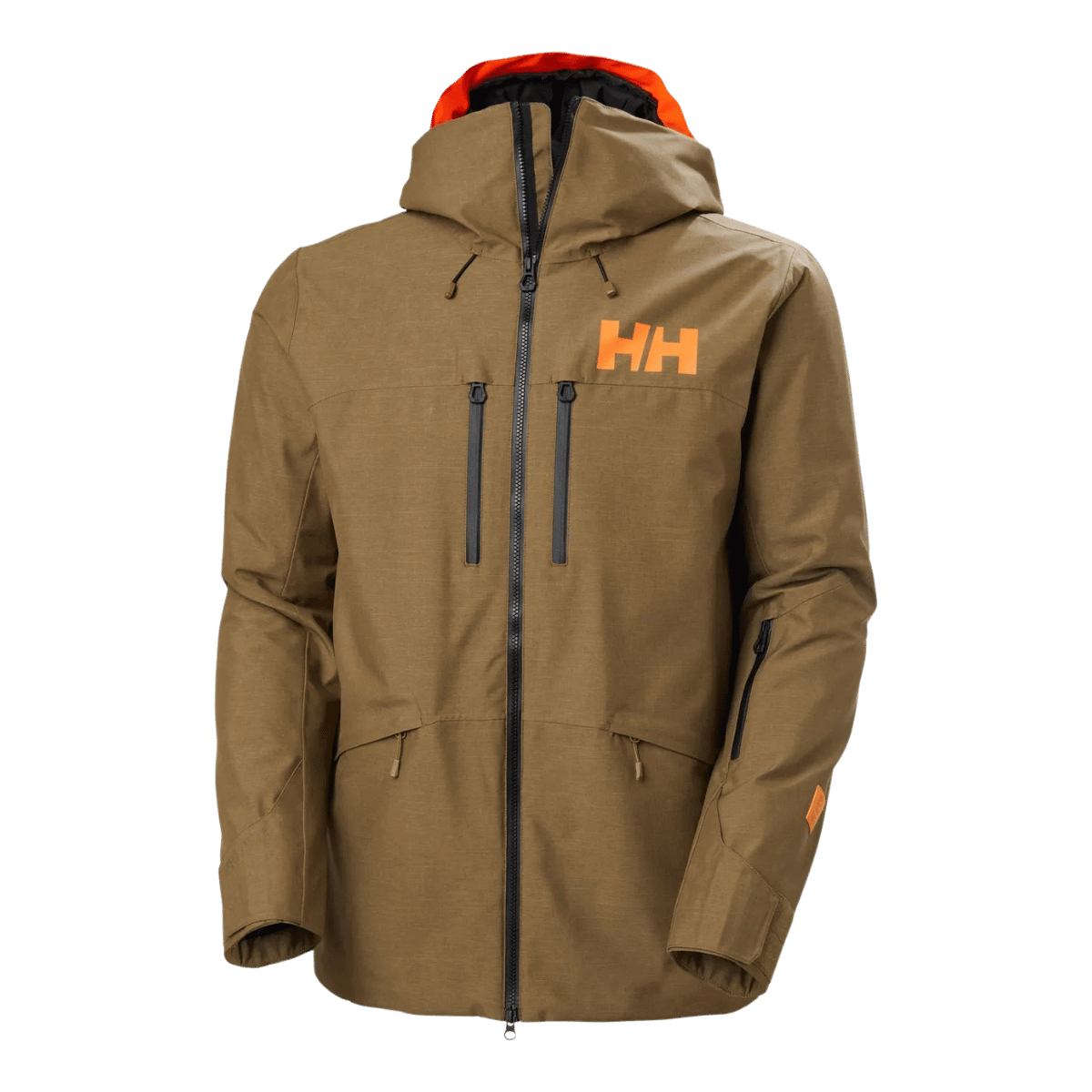 HELLY HANSEN MEN'S GARIBALDI 2.0 INSULATED SKI JACKET - SEPIA - FRONT