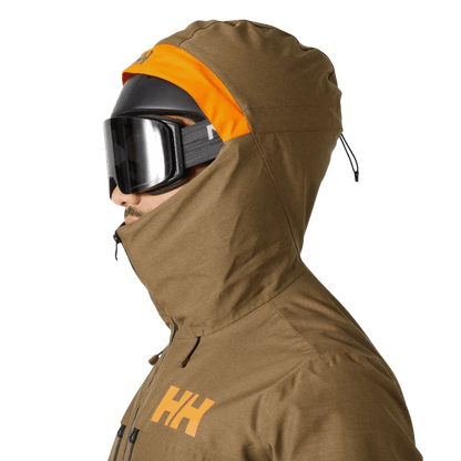 HELLY HANSEN MEN'S GARIBALDI 2.0 INSULATED SKI JACKET - SEPIA - HOOD WW