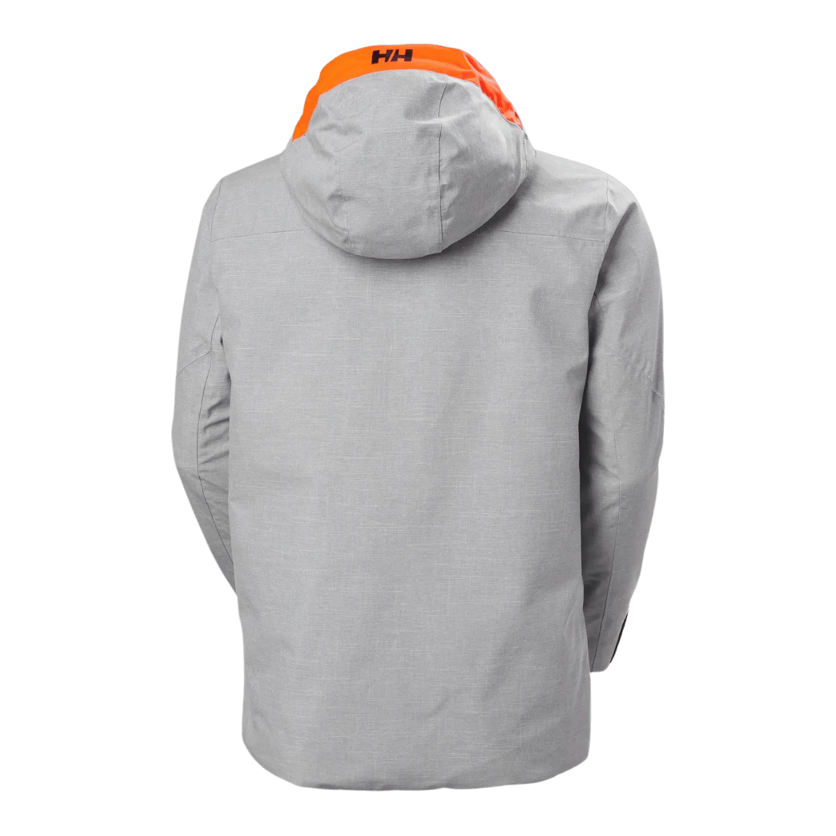 HELLY HANSEN GARIBALDI 2.0 MENS INSULATED SKI JACKET - GREY MELANG_BACK ANGLE
