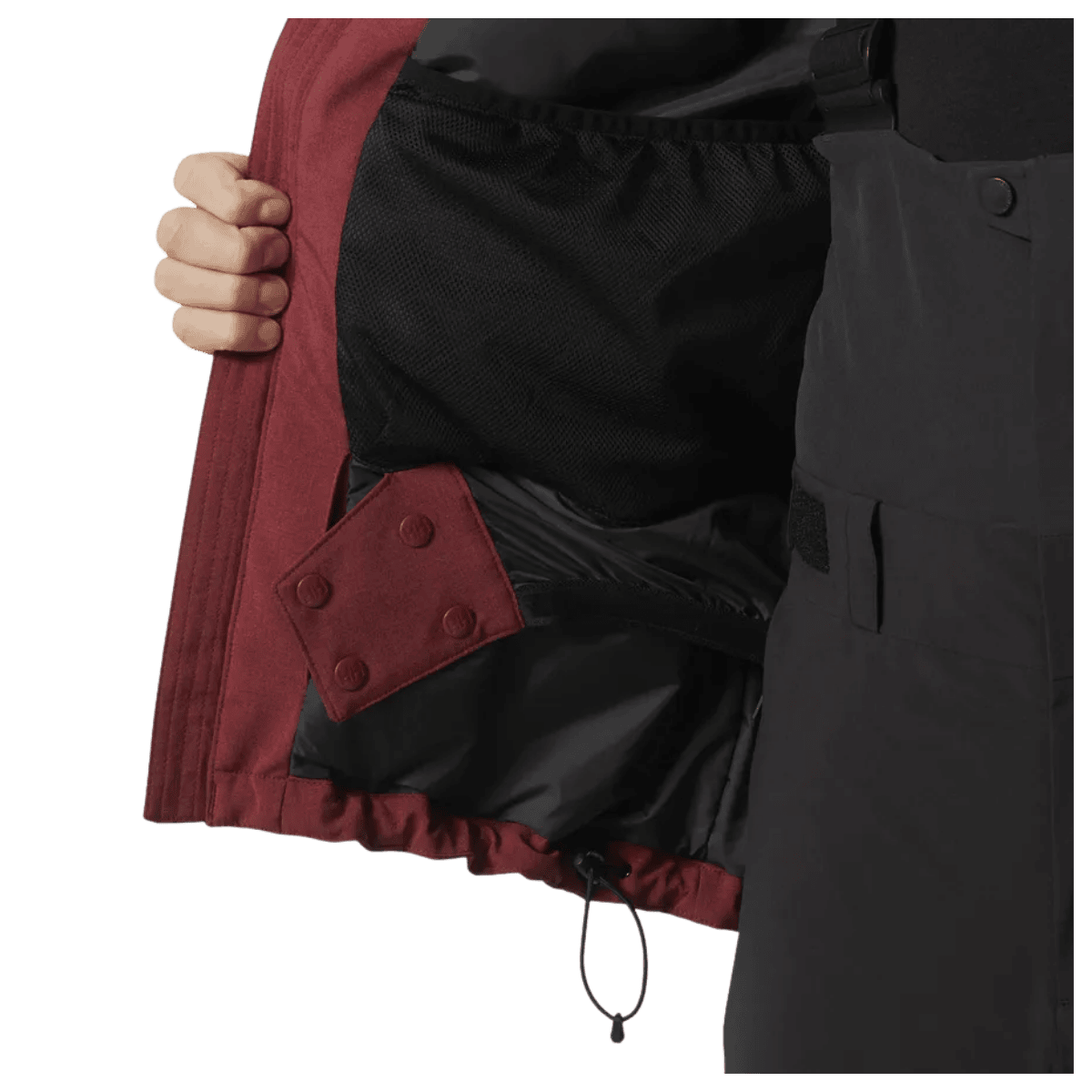 HELLY HANSEN MEN'S JUNIPER 3.0 SKI JACKET - MARS RED - INNER POCKET