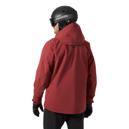 HELLY HANSEN JUNIPER 3.0 SKI JACKET - RED_BACK ANGLE MODEL