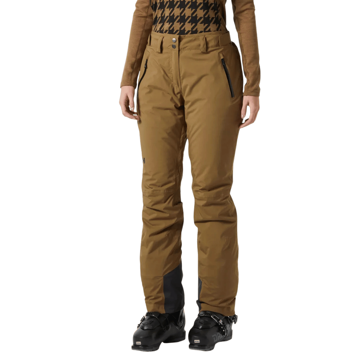 HELLY HANSEN LEGENDARY INSULATED SKI PANTS WOMENS - SEPIA_FRONT ANGLE