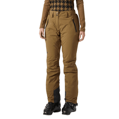 HELLY HANSEN LEGENDARY INSULATED SKI PANTS WOMENS - SEPIA_FRONT ANGLE