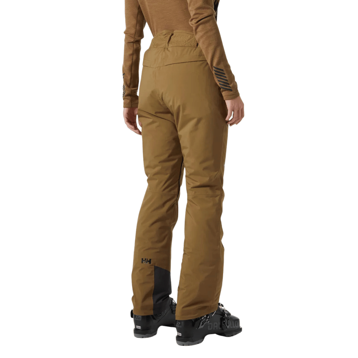 HELLY HANSEN LEGENDARY INSULATED SKI PANTS WOMENS - SEPIA_BACK BODY ANGLE