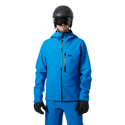 HELLY HANSEN SWIFT 3L SHELL MENS INSULATED SKI JACKET - NEPTUNE BLUE_FRONT ANGLE MODEL